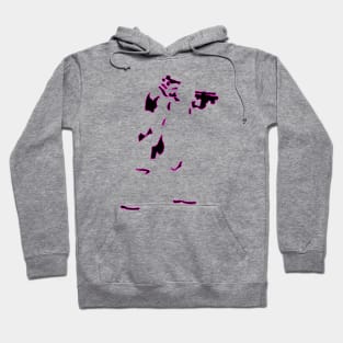 storm pink and black Hoodie